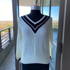 VARSITY STYLE- V NECK SWEATER- SMALL*